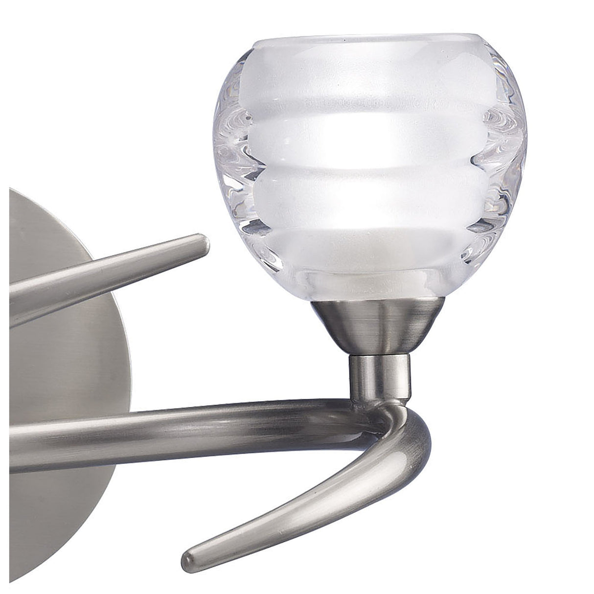 Switched Loop Wall Lamp - Dual Light G9, Satin Nickel Finish