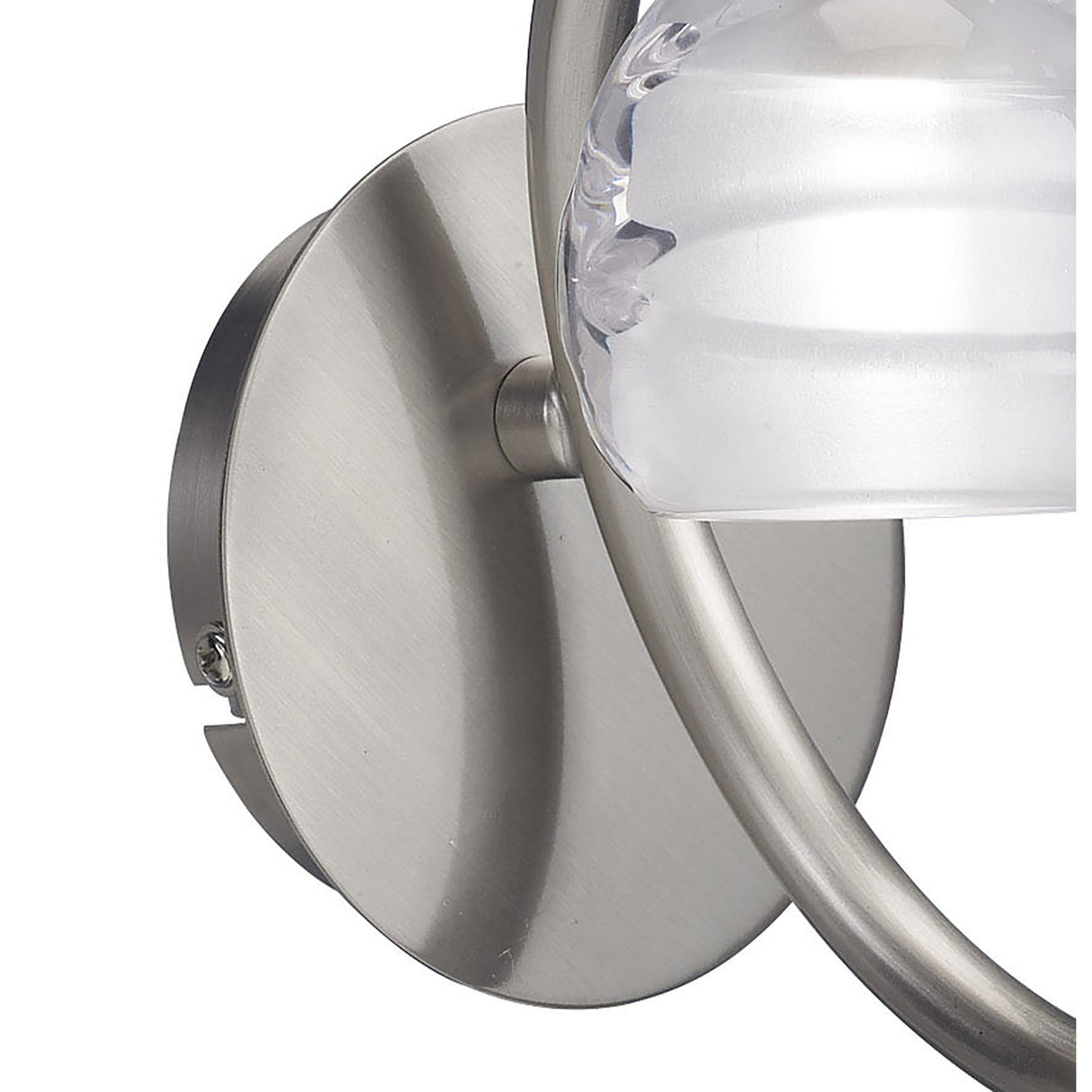 Santiago Sebastiano Loop Wall Lamp with Switch, Satin Nickel Finish