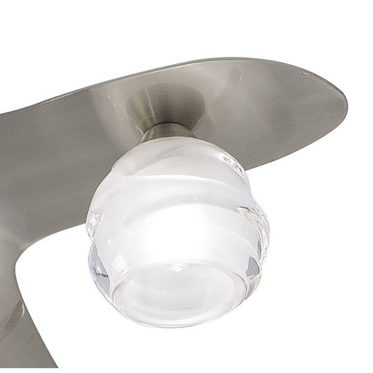 Satin Nickel Loop Ceiling Light with 5 G9 ECO Bulbs