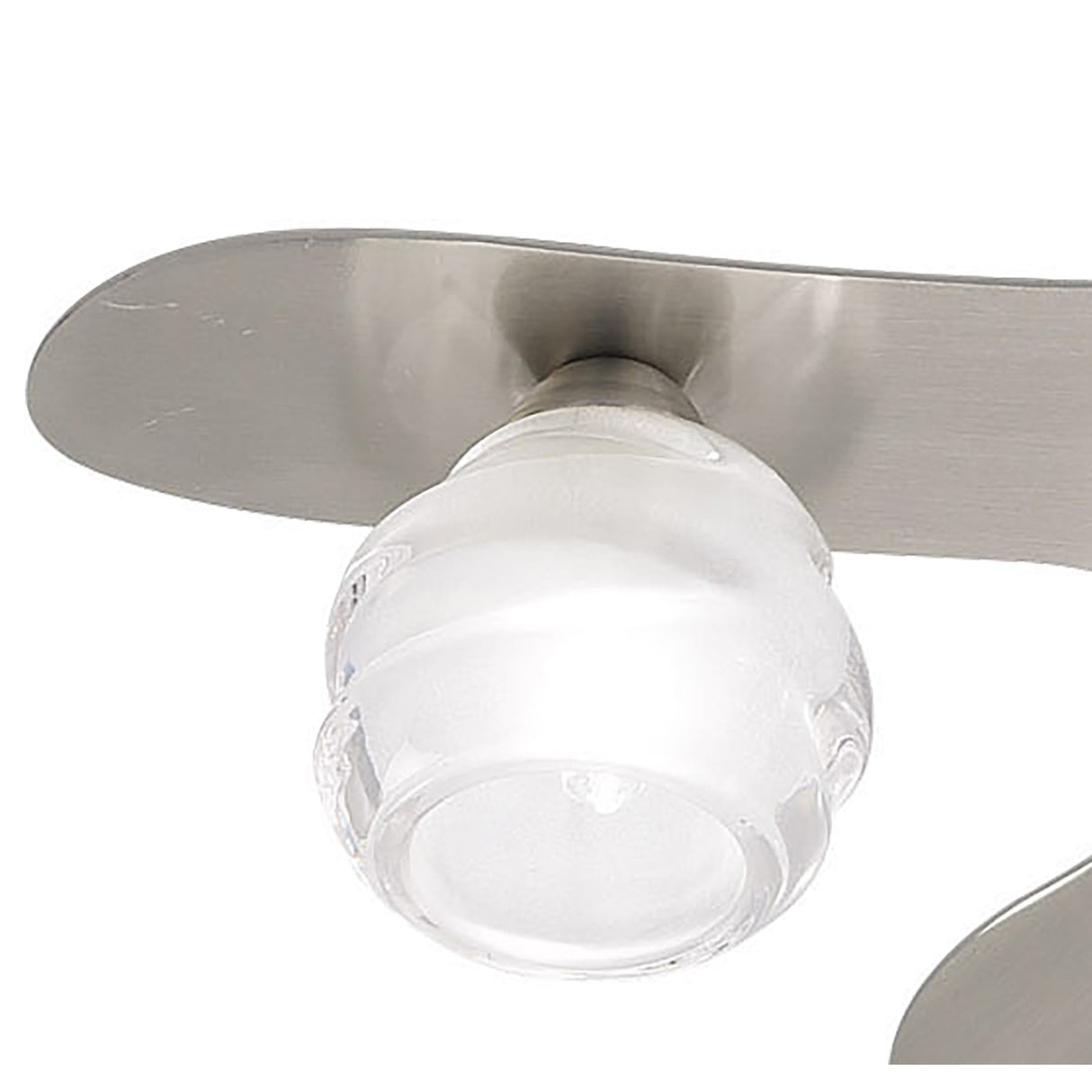 Satin Nickel Loop Ceiling Light with 5 G9 ECO Bulbs