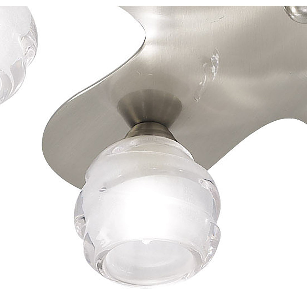 Satin Nickel Loop Ceiling Light with 5 G9 ECO Bulbs