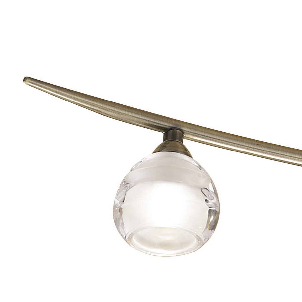 Elegant Loop Telescopic 8-Light Fixture in Antique Brass