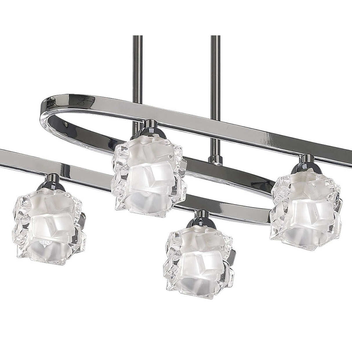 Ice Telescopic 8-Light G9 LED Chandelier in Polished Chrome