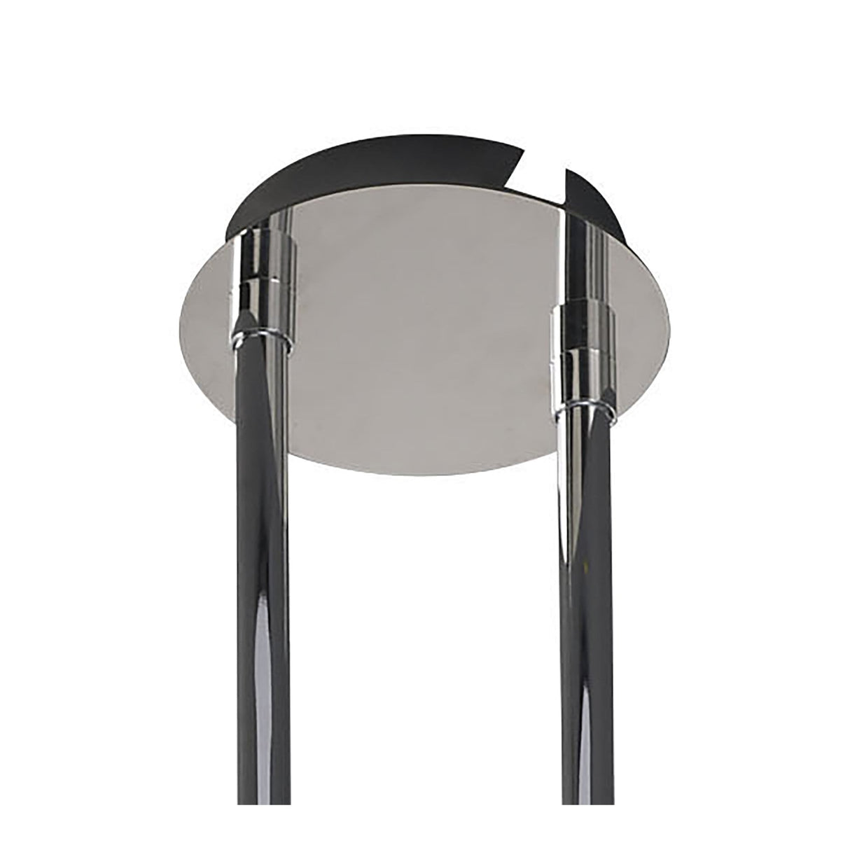 Gleaming Chrome Avant-Garde Semi-Flush Ceiling Light with Telescopic Design