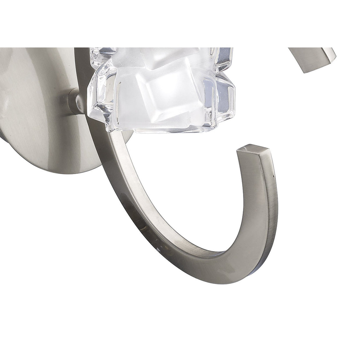 Frosted Elegance Wall Lamp with Satin Nickel Finish