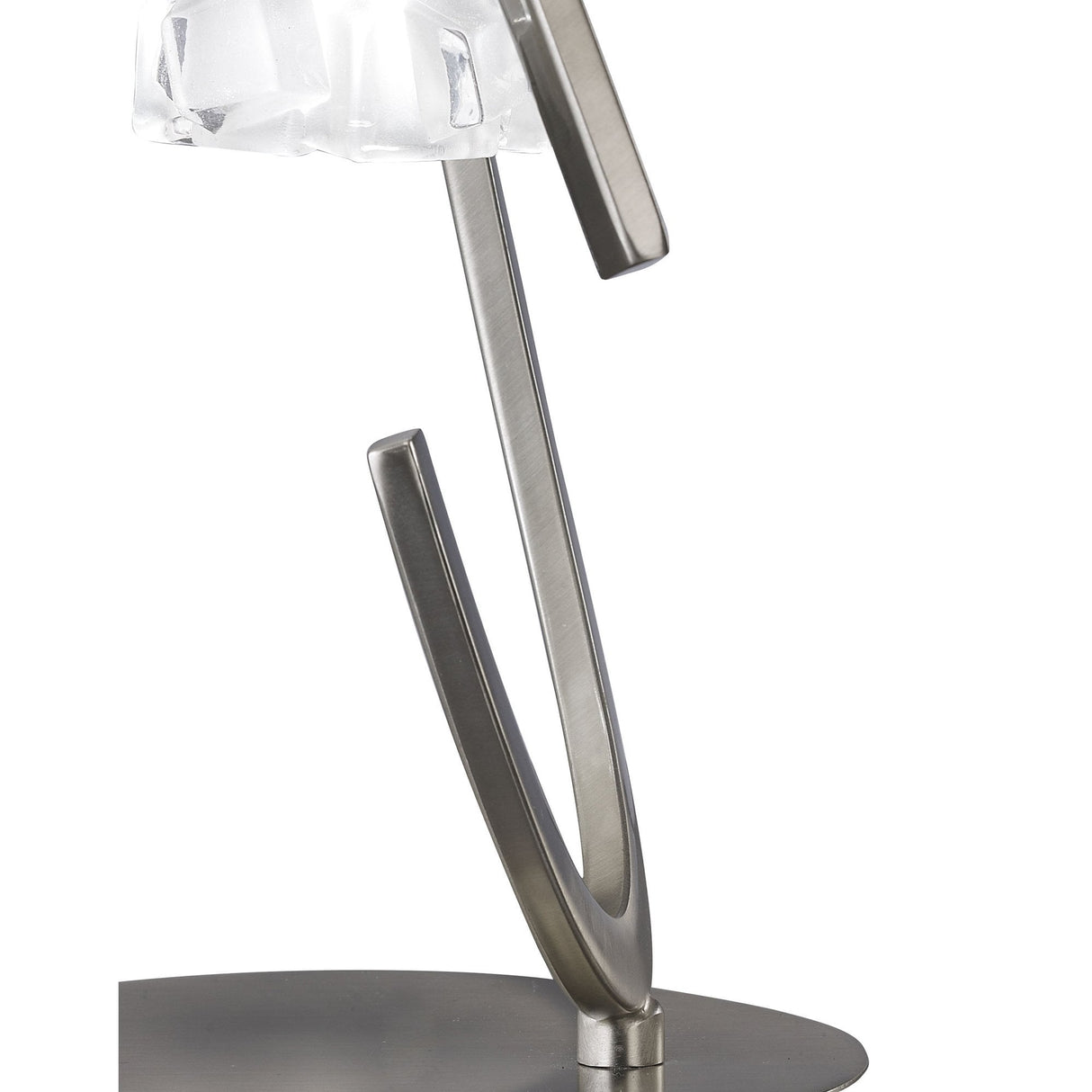 Elegant Ice Table Lamp with Satin Nickel Finish