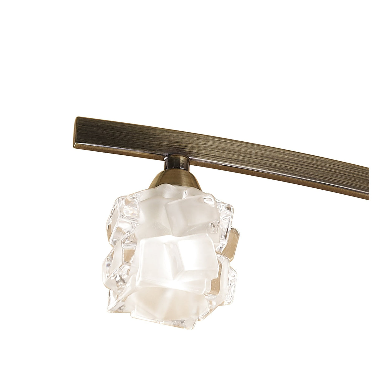 Ice Antique Brass Telescopic Convertible 6-Light Flush Fixture