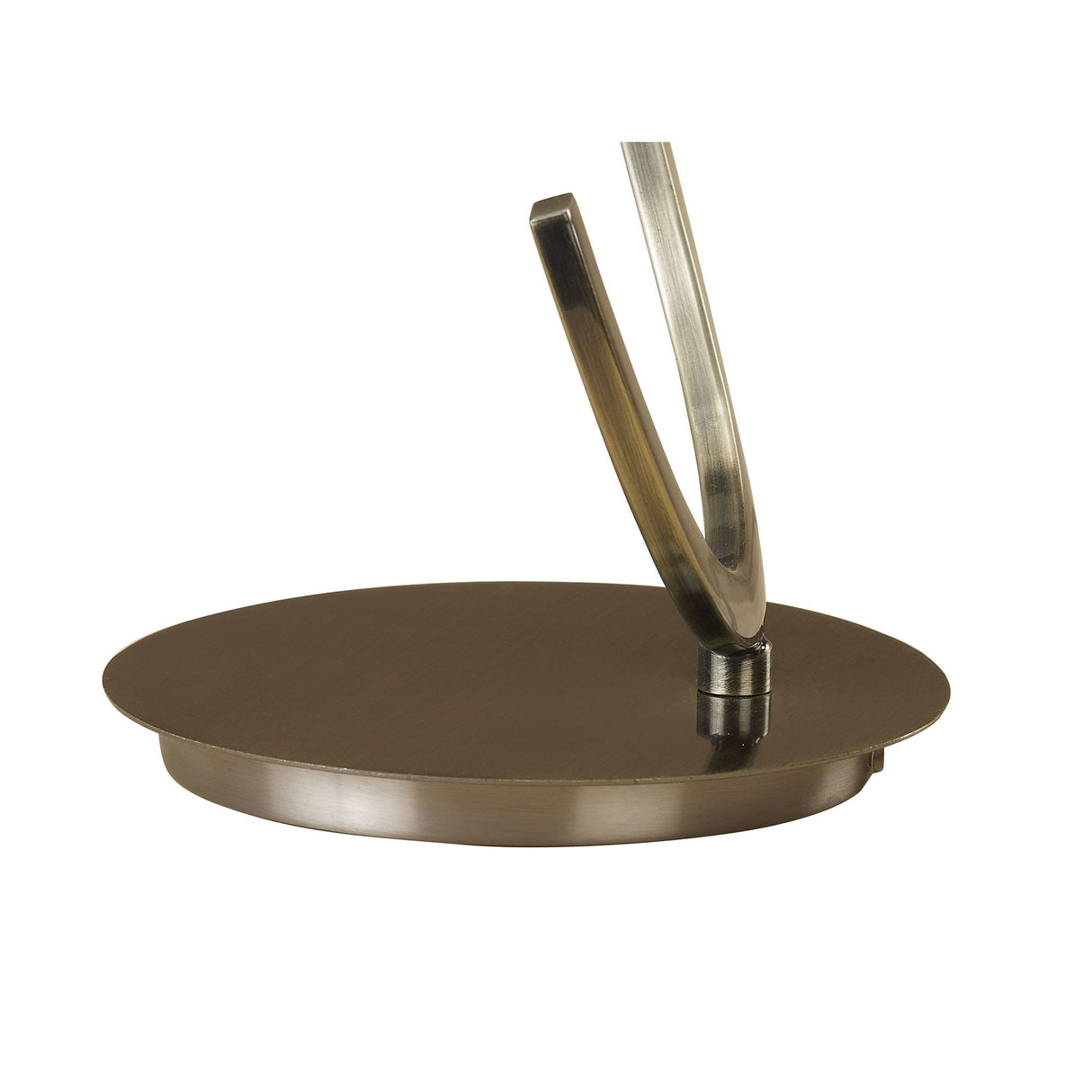 Antique Brass Ice Table Lamp with Frosted Glass Shade