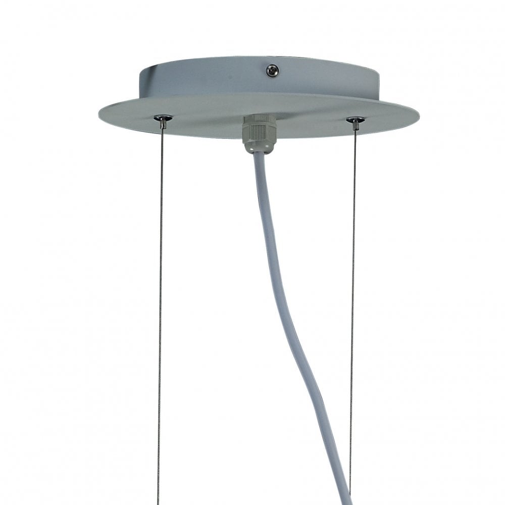 Eos Cloud-Shaped Pendant Light with 6 E27 Bulb Holders, Matt White and Opal Finish