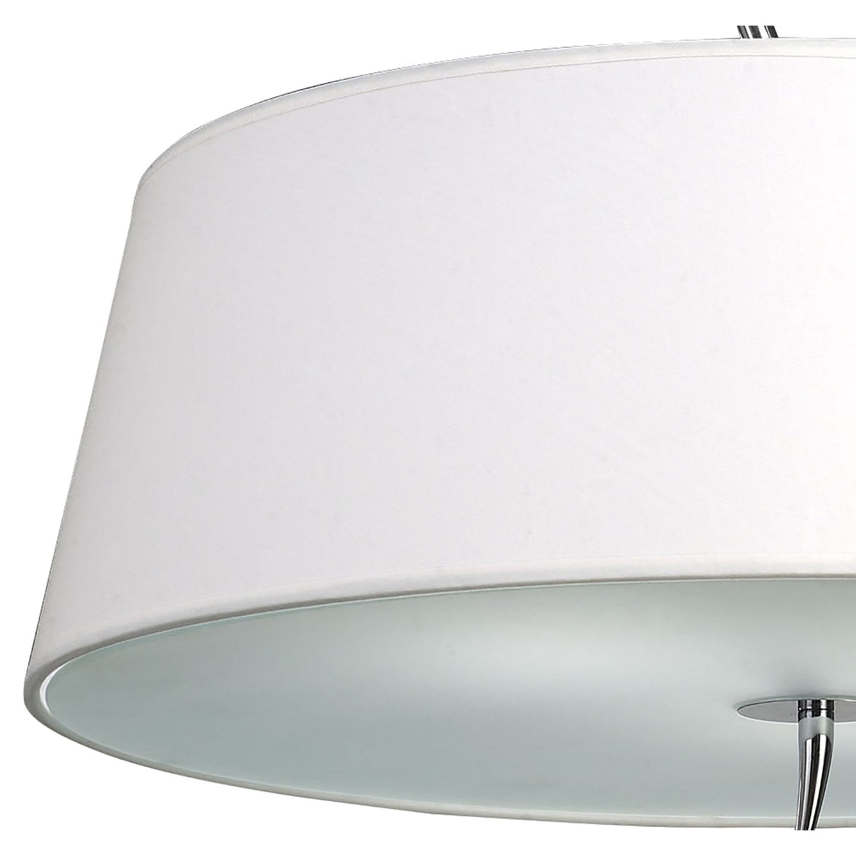 Ninette 4-Light Pendant with Ivory Wave Shades in Polished Chrome