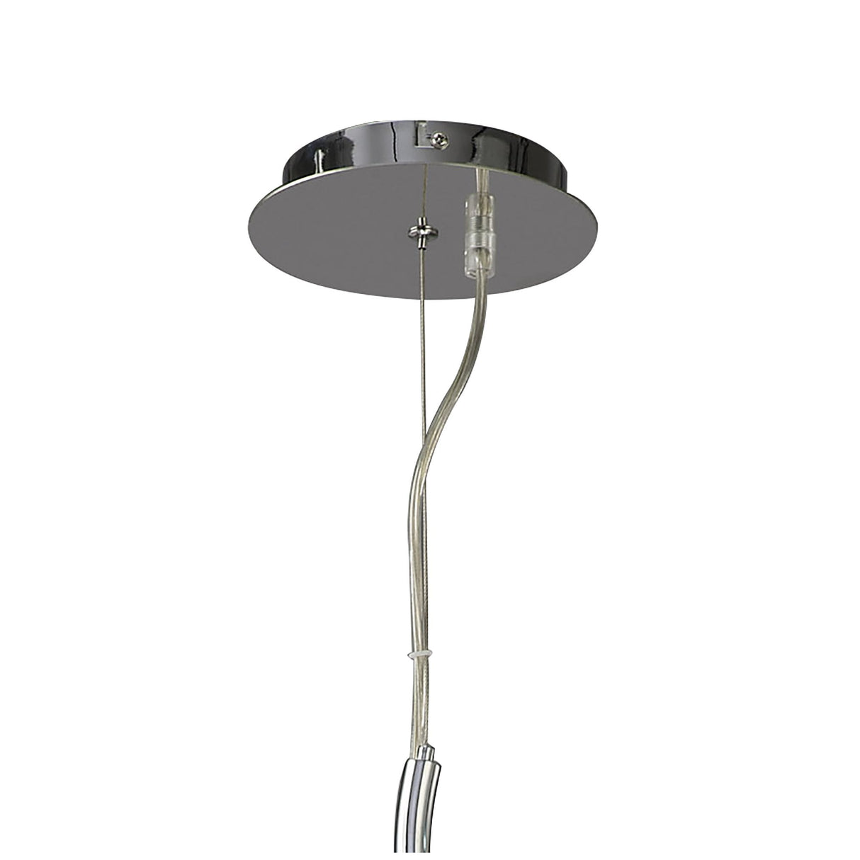 Ninette 4-Light Elegant Pendant in Polished Chrome with Black Fabric Wave Shades
