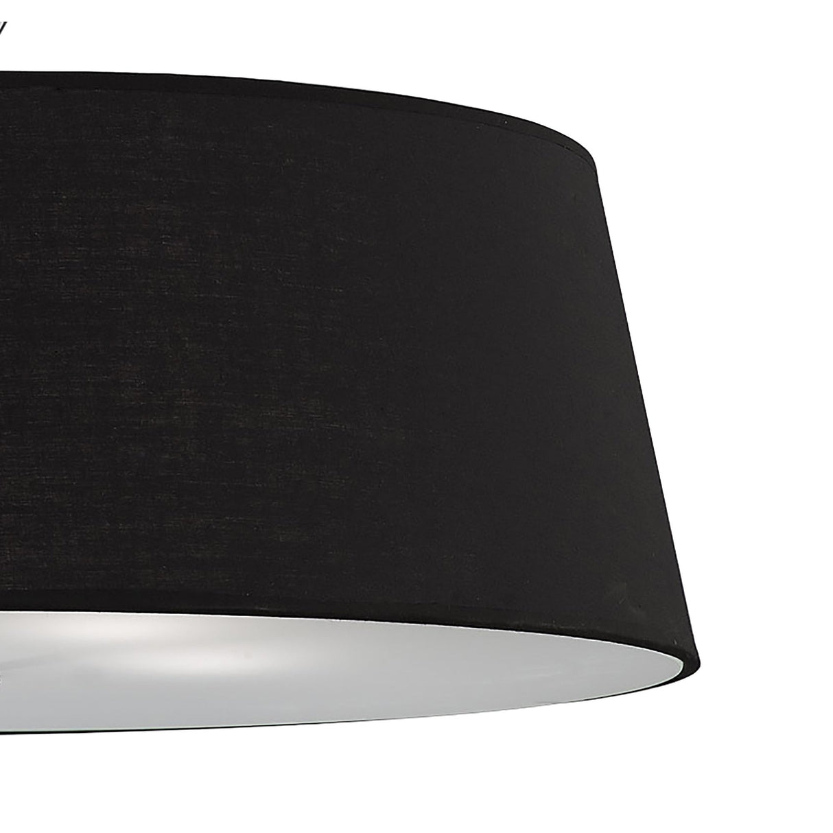 Ninette 4-Light Elegant Pendant in Polished Chrome with Black Fabric Wave Shades