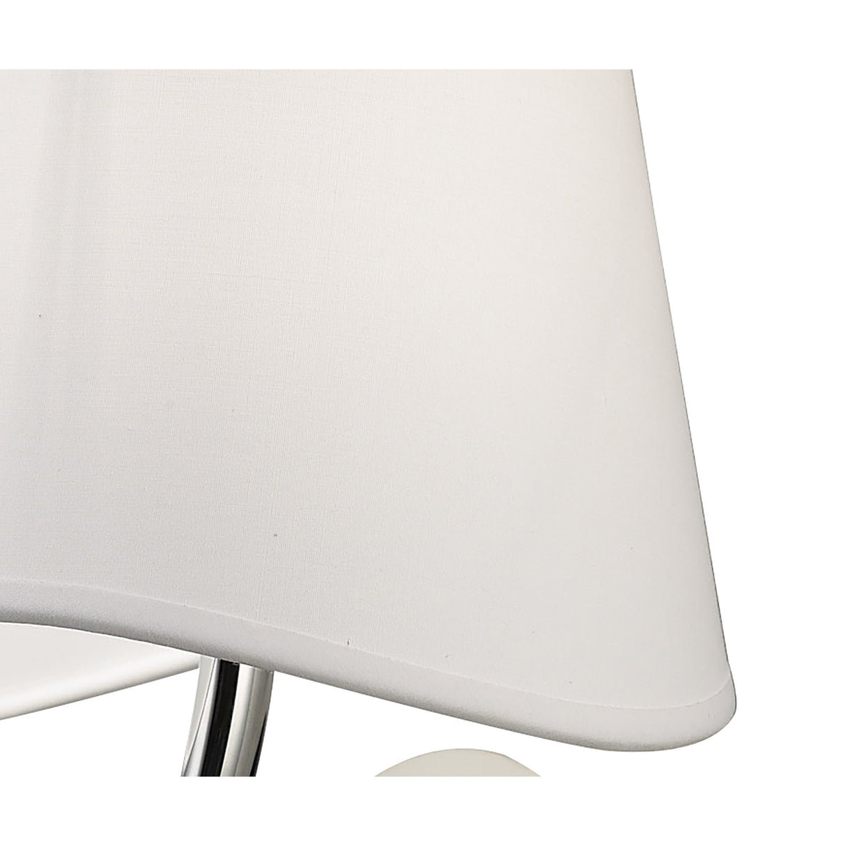 Ninette Switched Wall Sconce, Polished Chrome with Ivory White Wave Shade