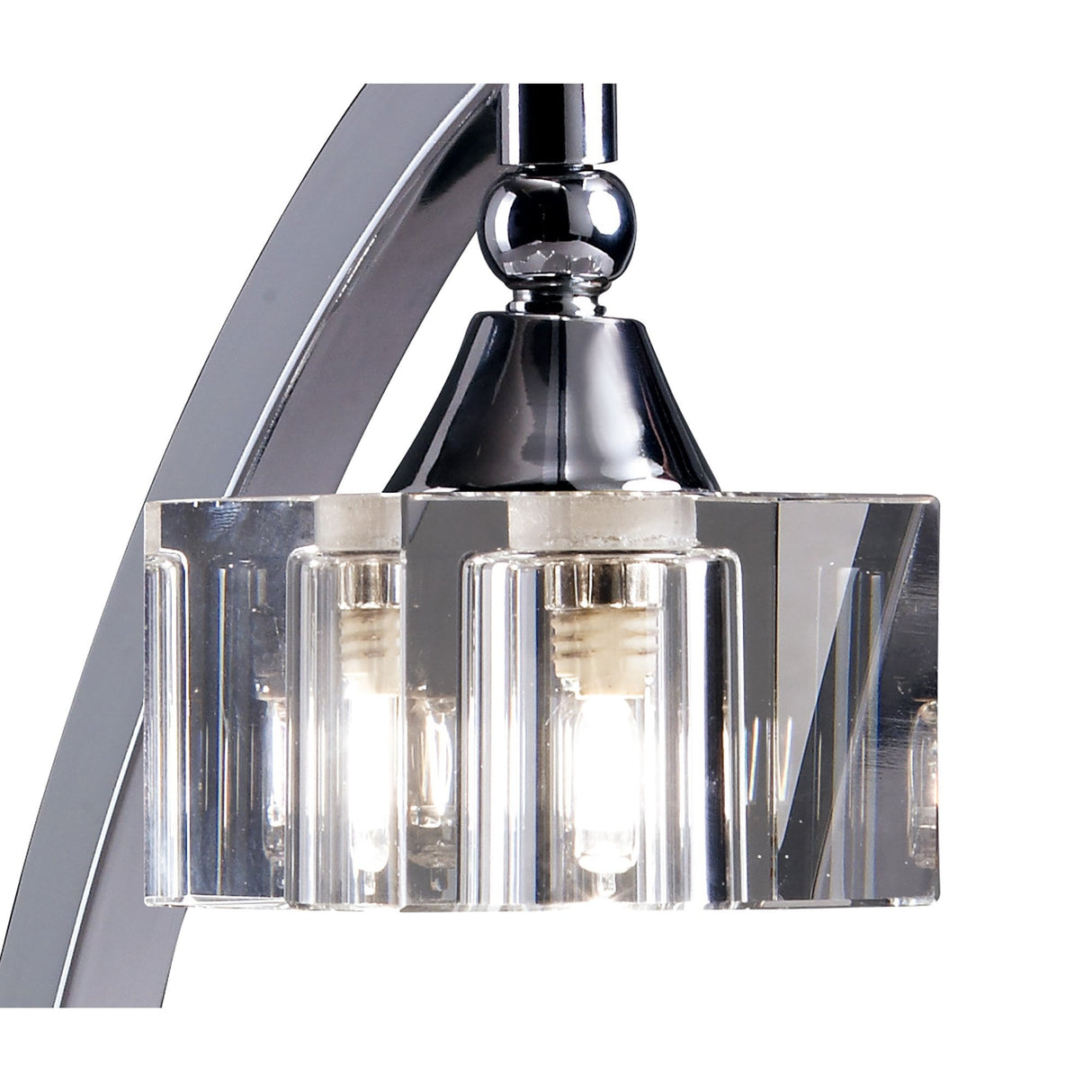 Cuadrax Polished Chrome Table Lamp with G9 Light