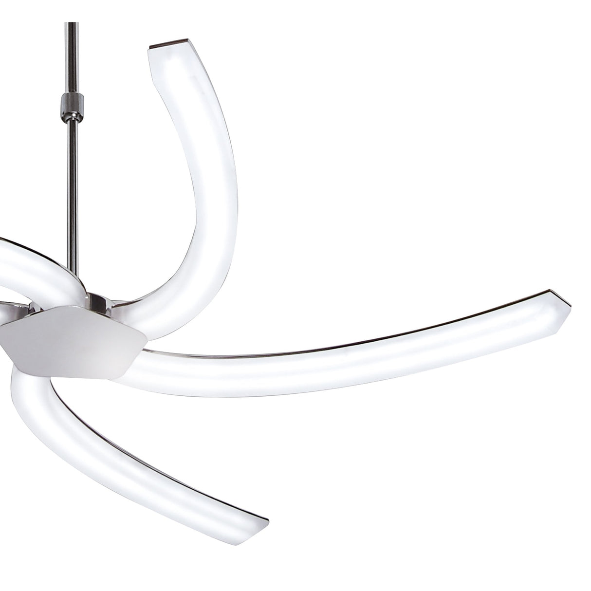 Title: Elegant 30W LED Pendant Light in Polished Chrome and Frosted Acrylic, 3000K Warm White, 800mm Diameter