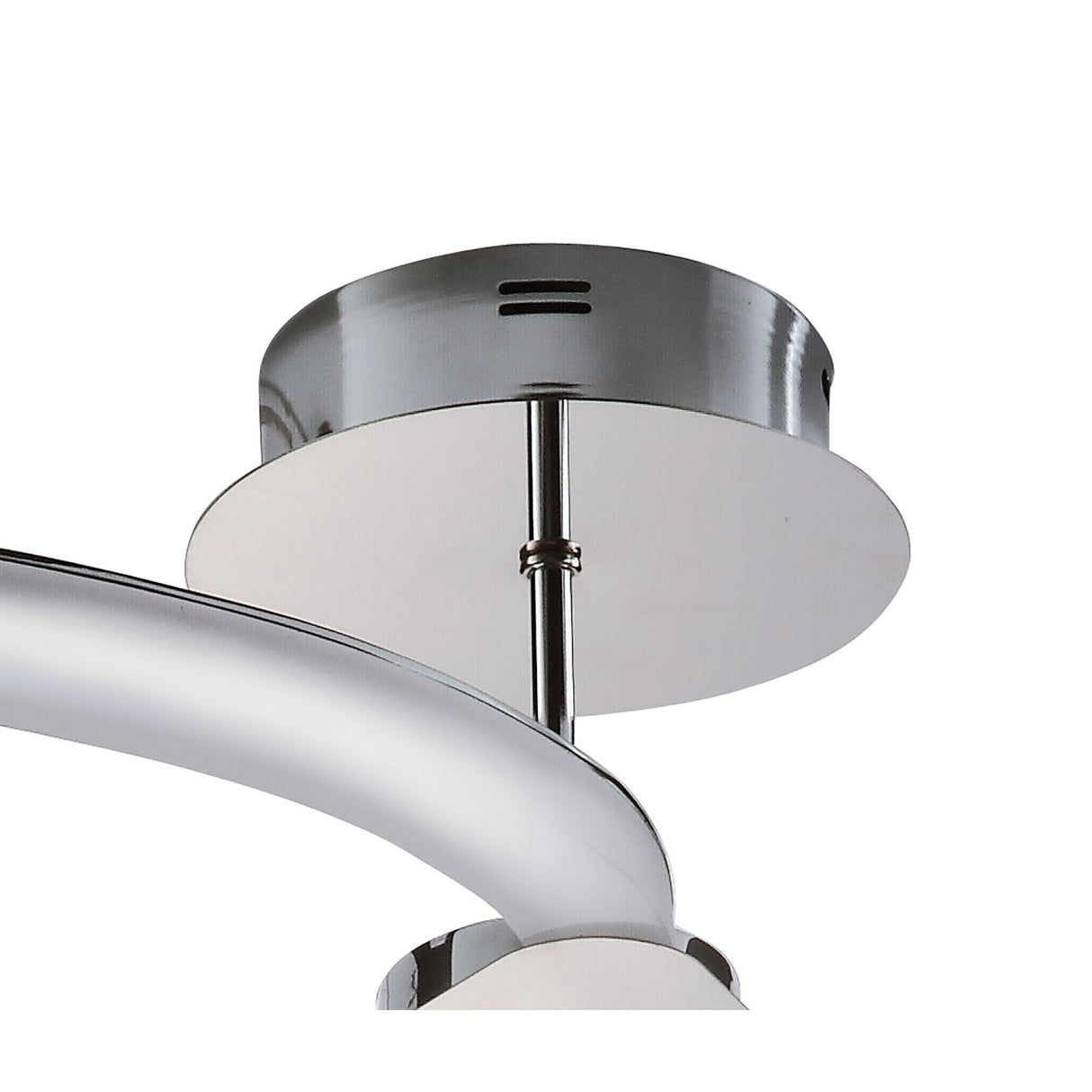 Modern Elegance: Polished Chrome & Frosted Acrylic LED Semi Flush Light