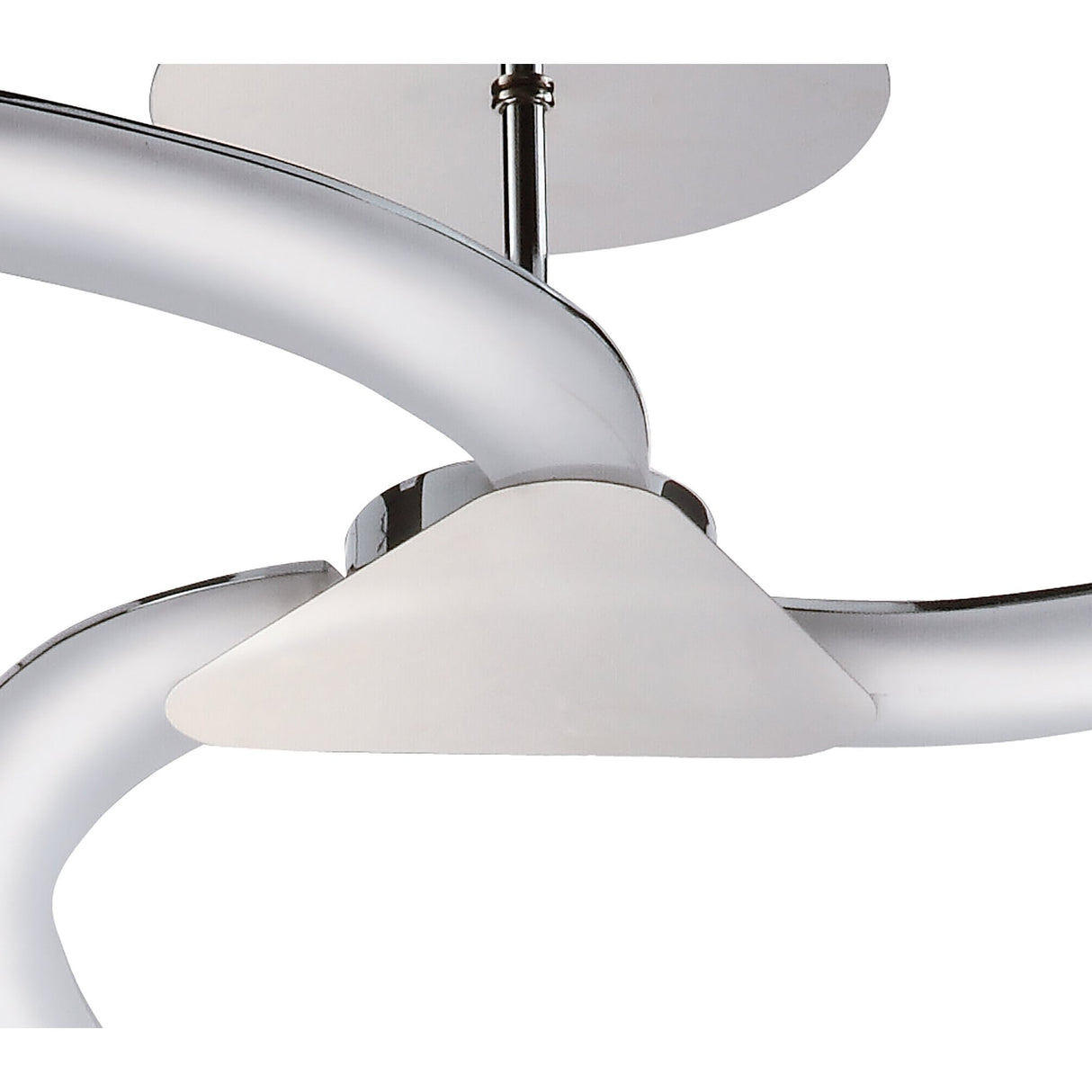 Modern Elegance: Polished Chrome & Frosted Acrylic LED Semi Flush Light