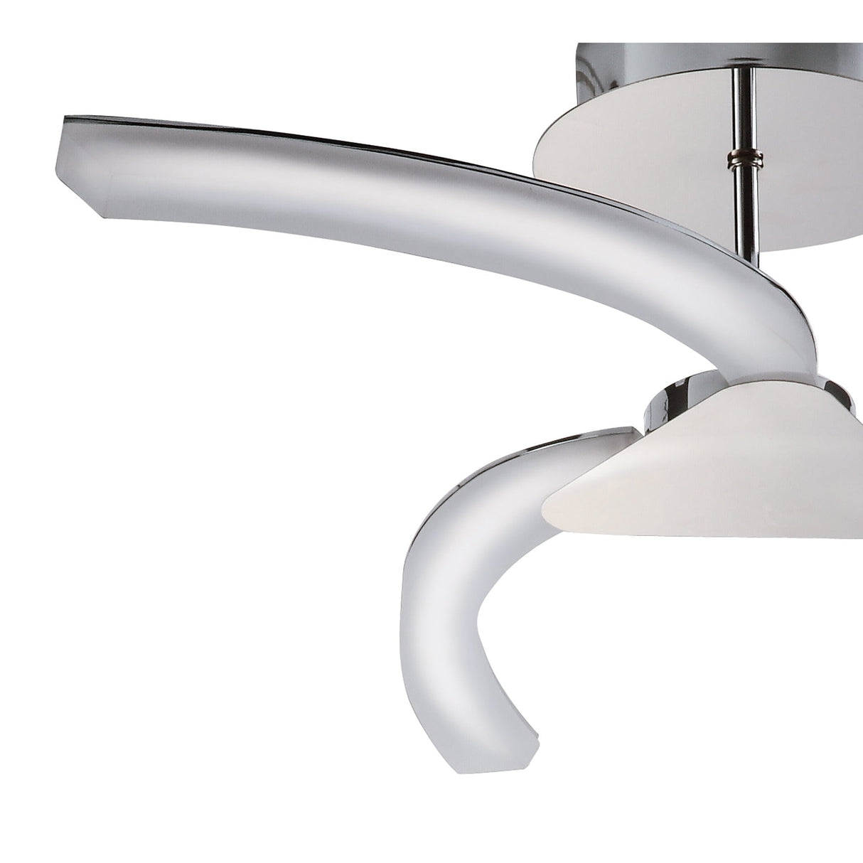 Modern Elegance: Polished Chrome & Frosted Acrylic LED Semi Flush Light