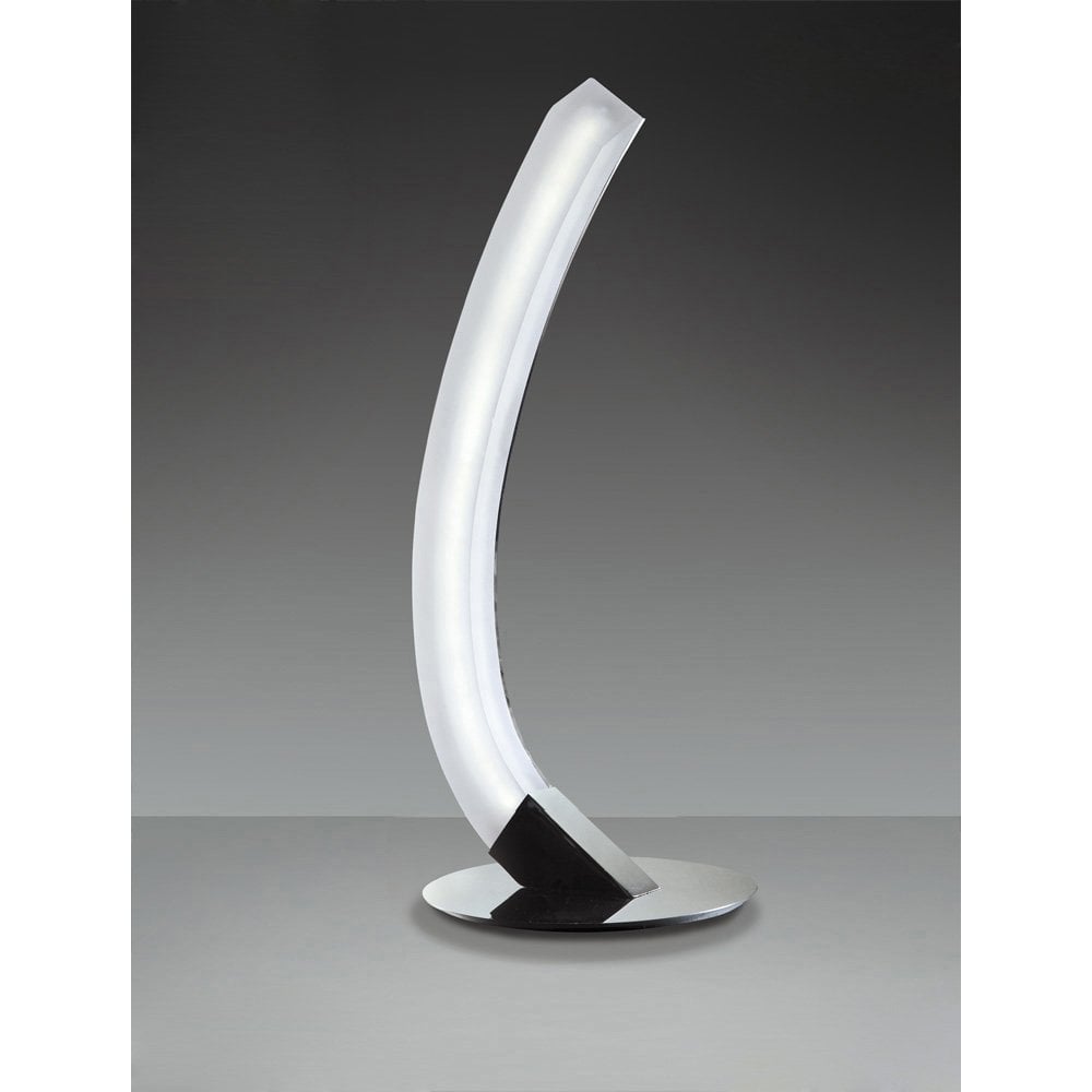 Sleek 5W LED Table Lamp – Polished Chrome & Frosted Acrylic, 3000K Warm Light, 3-Year Warranty