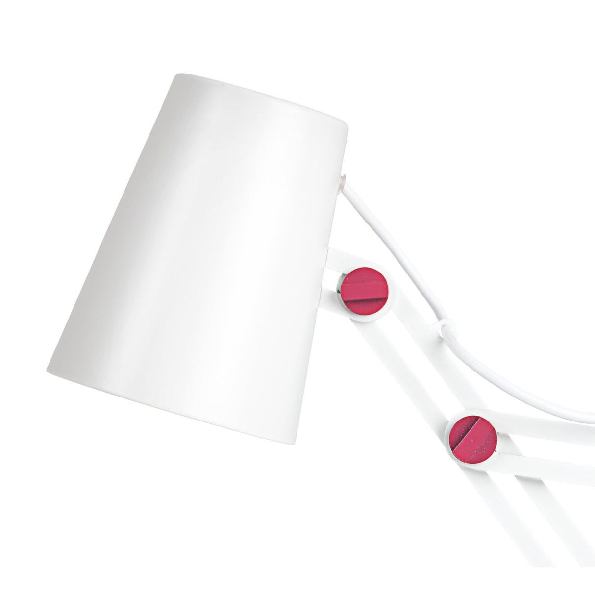 Sleek Adjustable Looker Table Lamp in Matt White and Purple