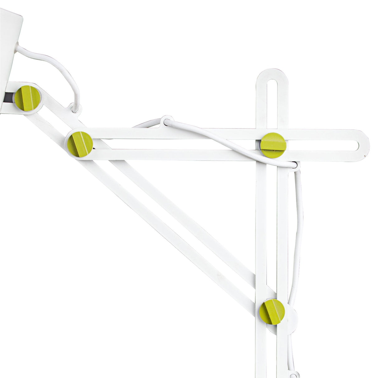 Looker Adjustable Table Lamp, Matt White & Green Design by Santiago Sevillano Sebastia