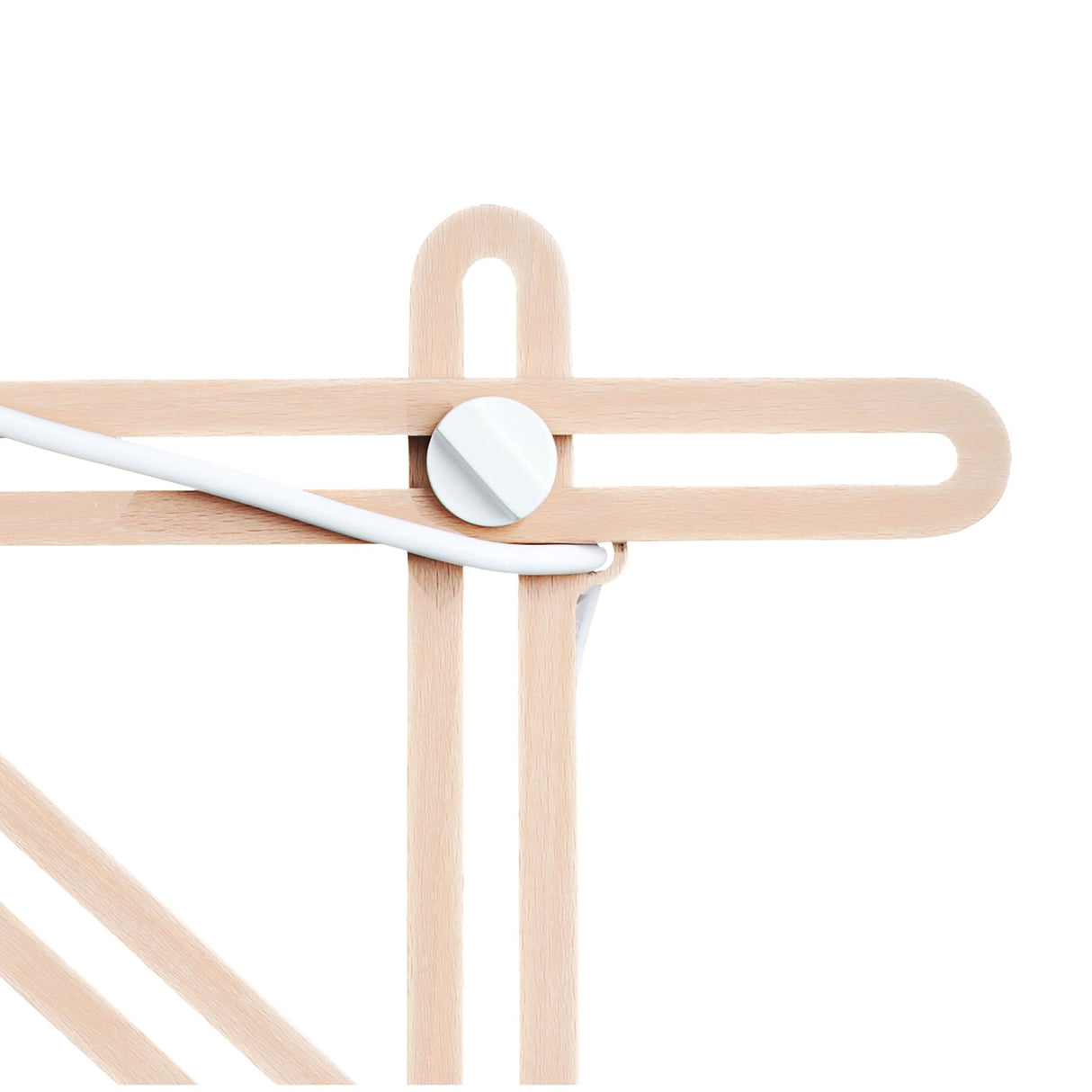 Sleek Luminance Table Lamp: Adjustable Modern Design in Matt White and Beech