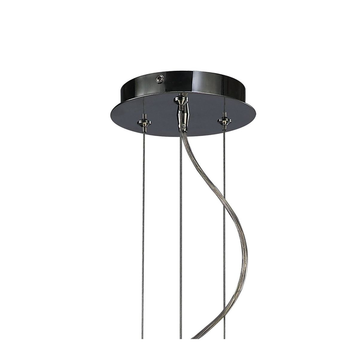 Oceanic Elegance Pendant Light - 3 E27 Bulbs, Frosted Glass & Polished Chrome