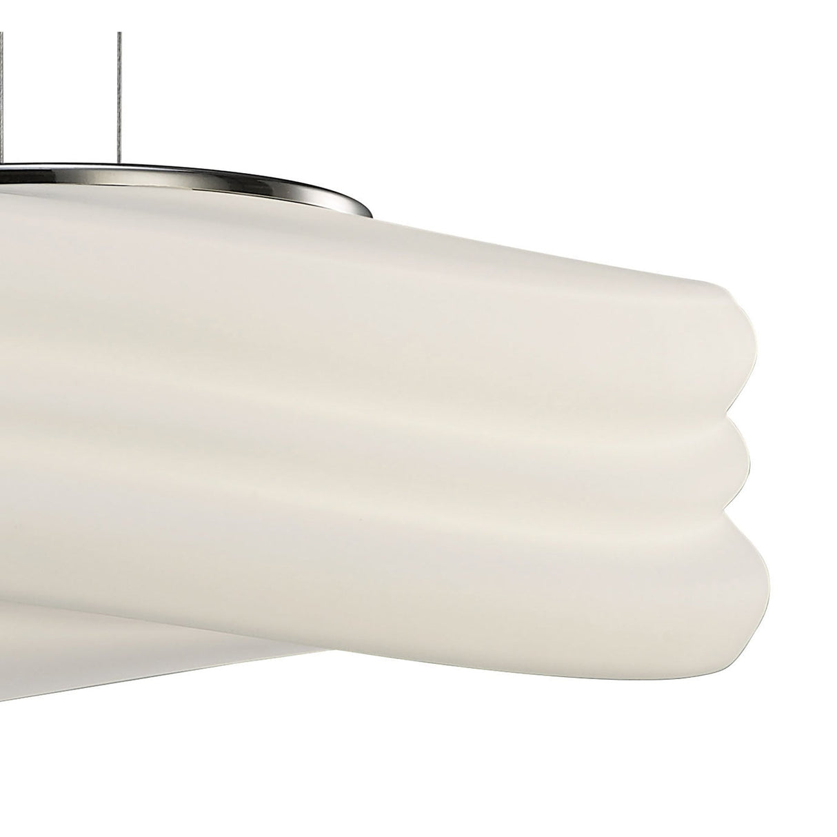 Oceanic Elegance Pendant Light - 3 E27 Bulbs, Frosted Glass & Polished Chrome