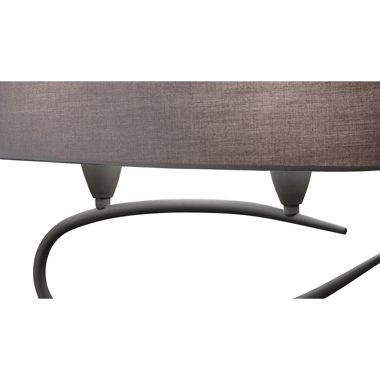 Elegant Lua Dual Light Table Lamp in Ash Grey with Matching Shades