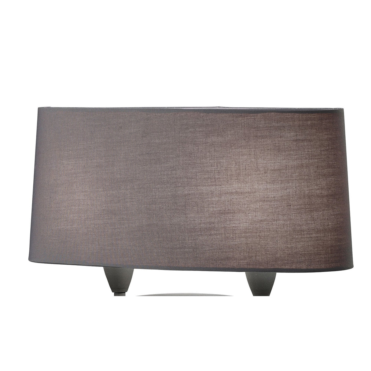 Elegant Lua Dual Light Table Lamp in Ash Grey with Matching Shades