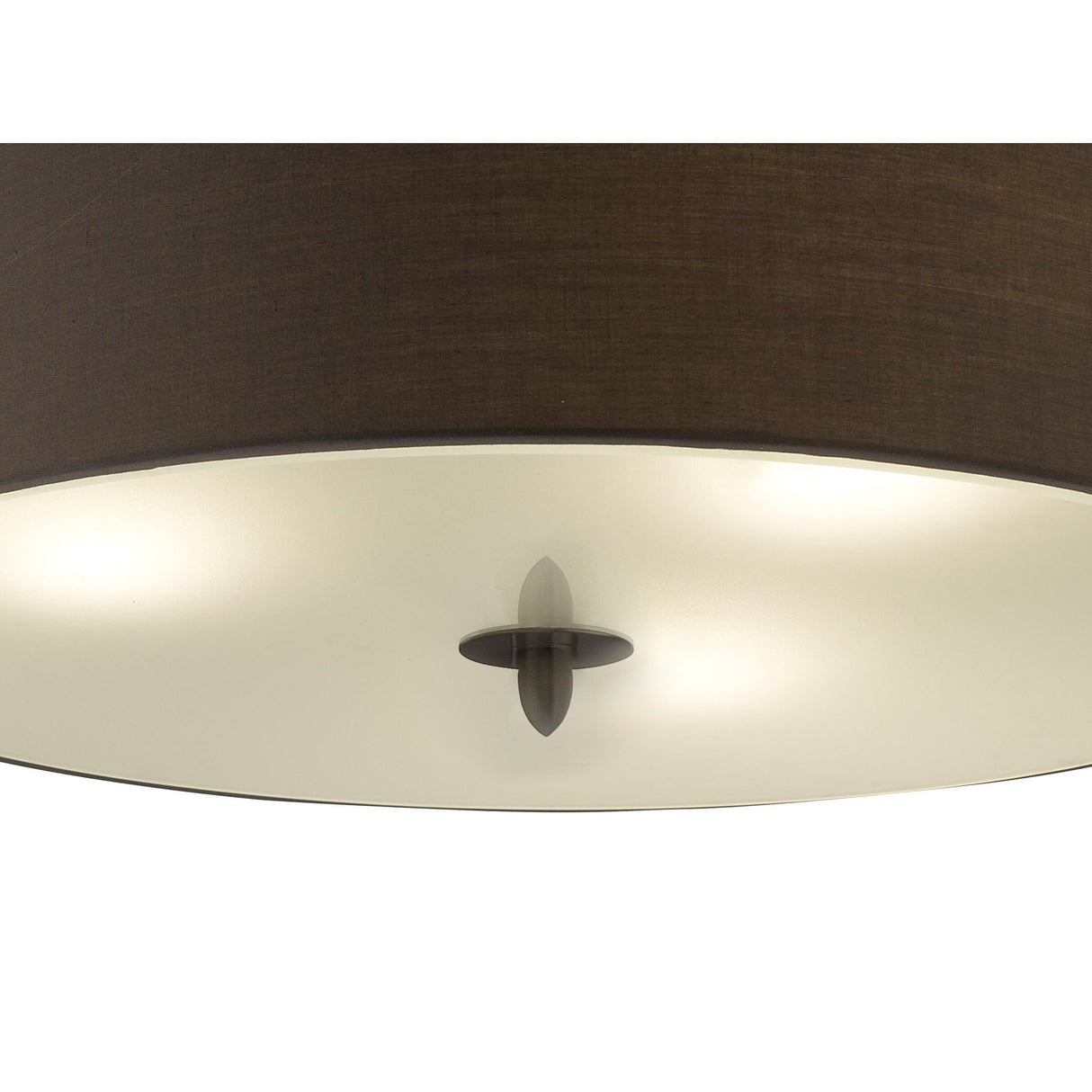 Ash Grey Elegance: Lua Ceiling 3-Light Fixture with Matching Shade