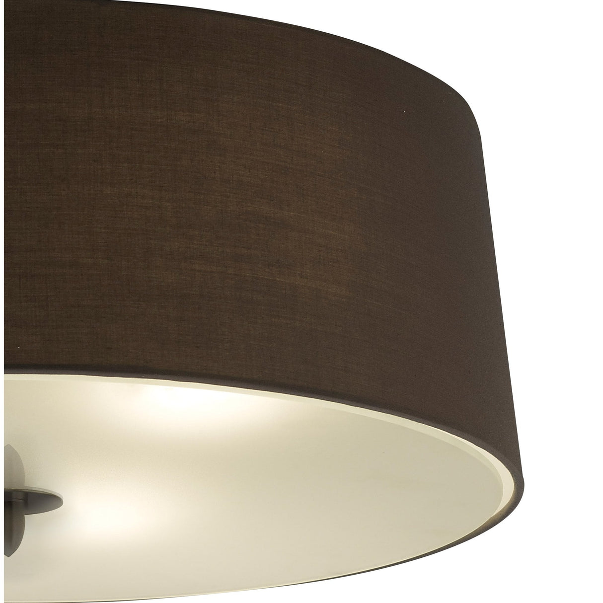 Ash Grey Elegance: Lua Ceiling 3-Light Fixture with Matching Shade