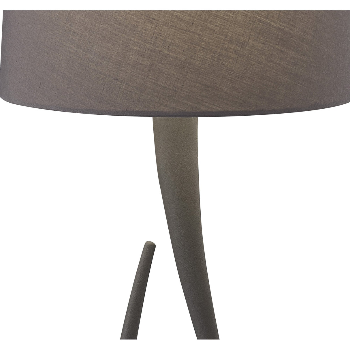Large Ash Grey Lua Table Lamp with E27 Light and Ash Grey Shade
