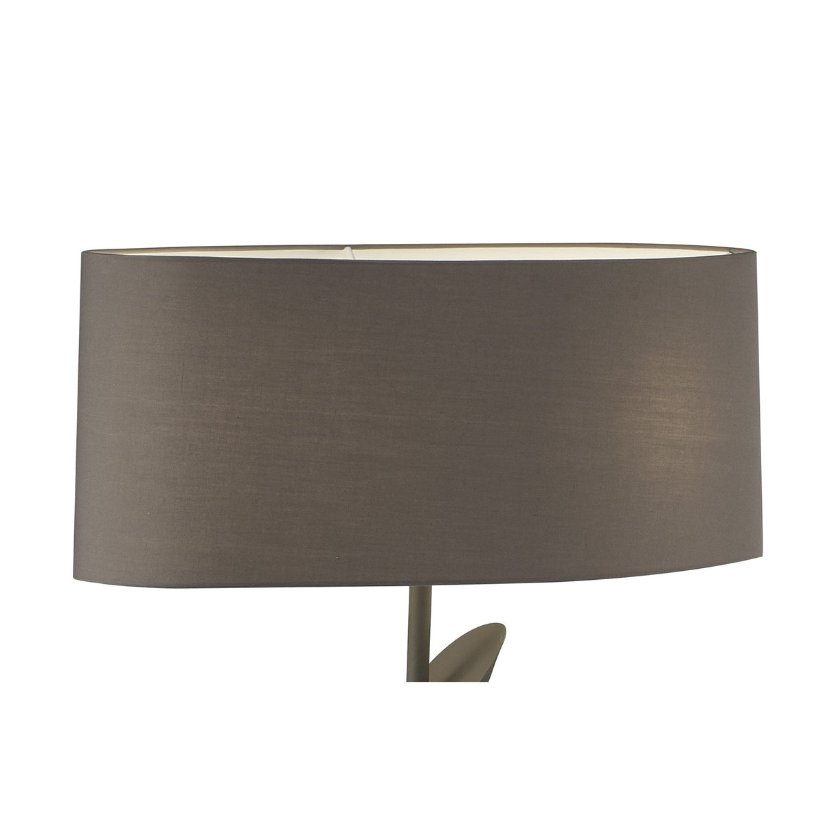 Lua Floor Lamp with Dual Light E27, Elegant Ash Grey Finish and Matching Shade