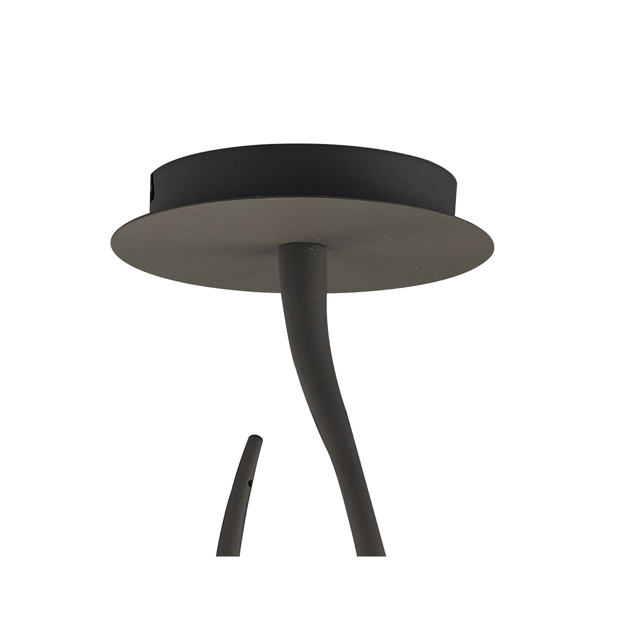 Lua Ash Grey Dual Light Semi-Flush Ceiling Fixture with Fabric Shade