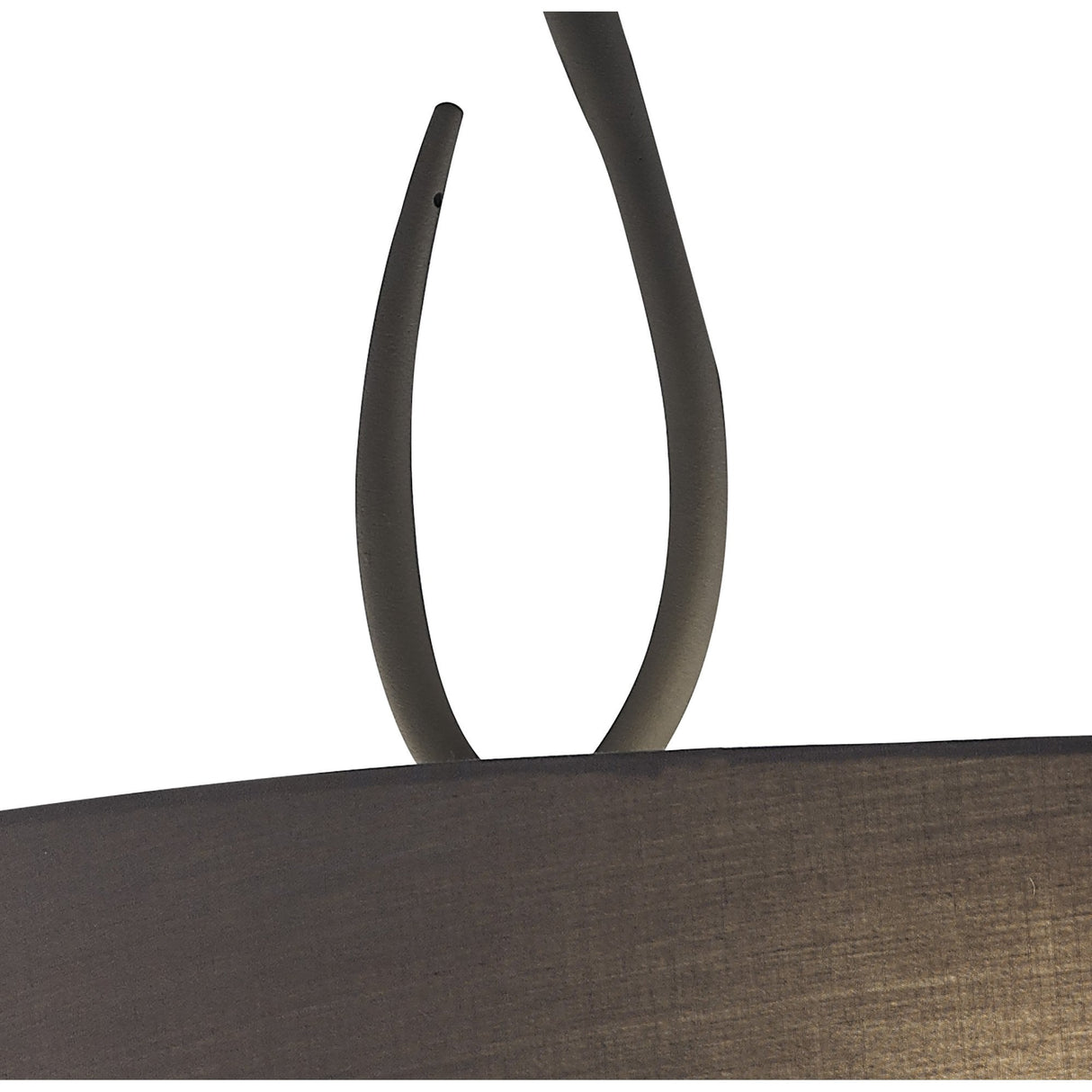 Lua Ash Grey Dual Light Semi-Flush Ceiling Fixture with Fabric Shade