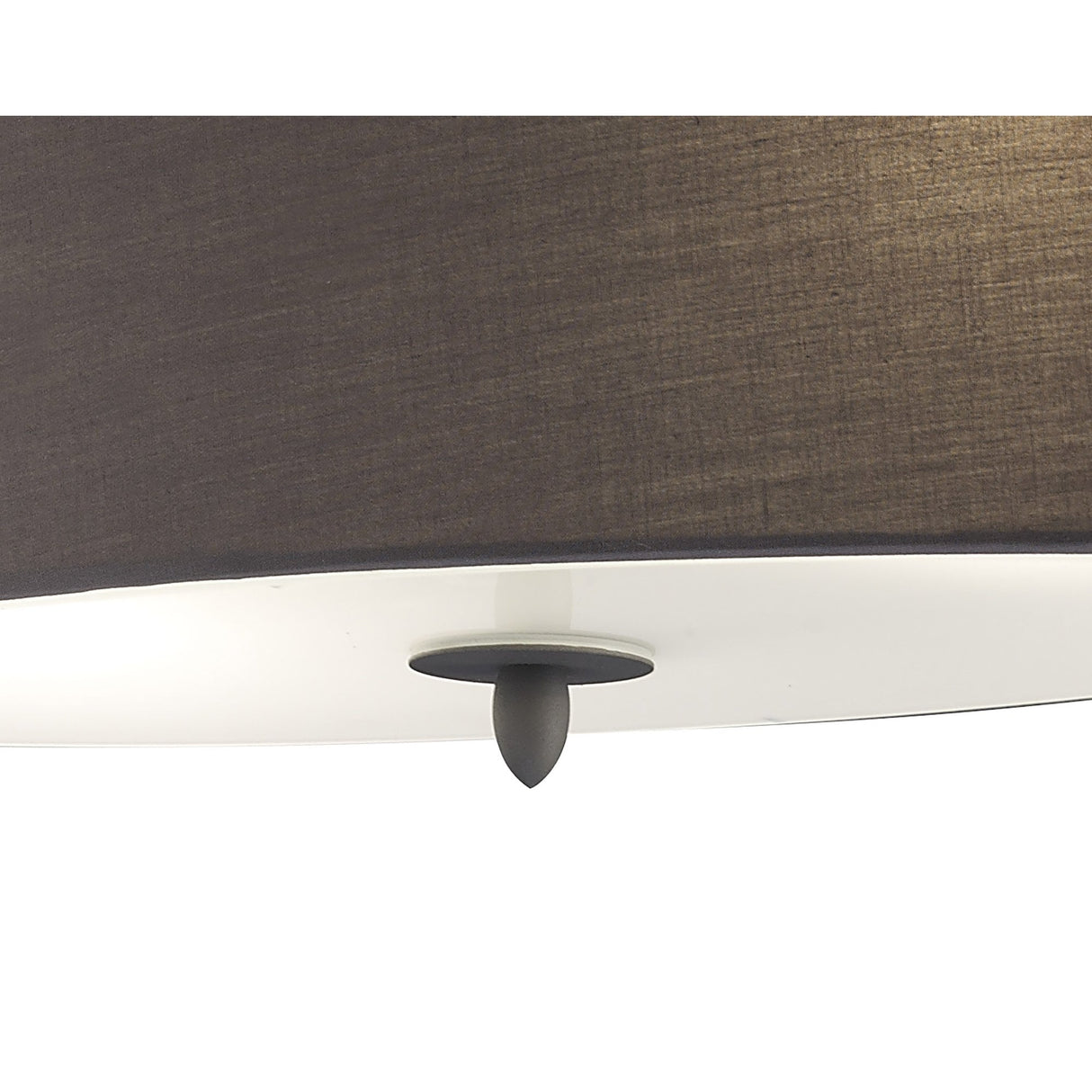 Lua Ash Grey Dual Light Semi-Flush Ceiling Fixture with Fabric Shade
