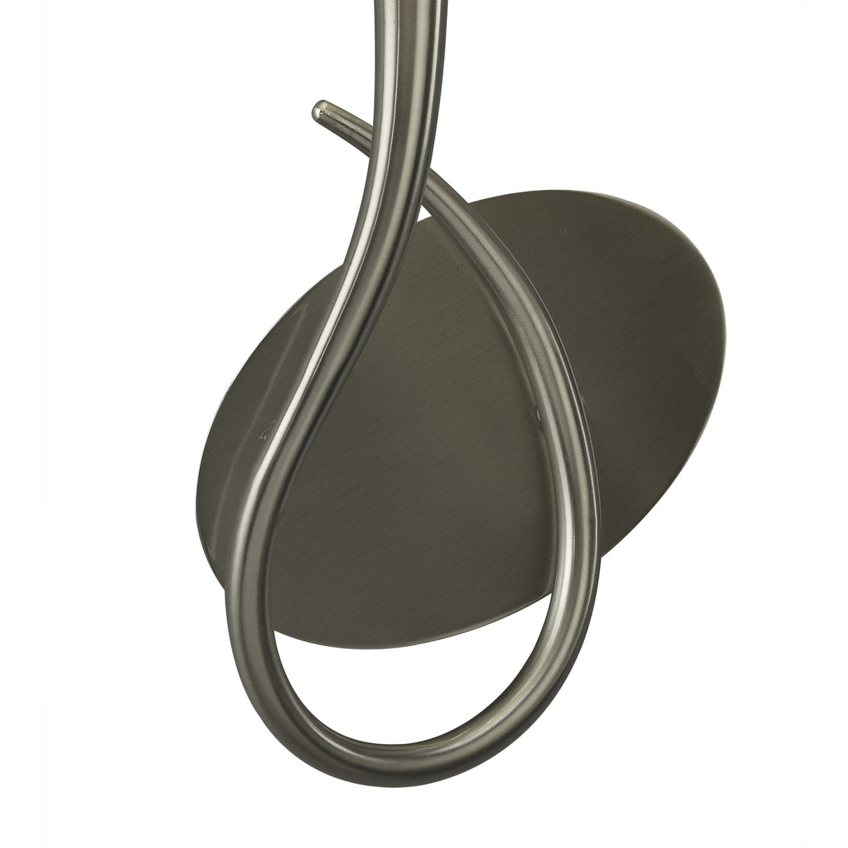 Elegant Satin Nickel Wall Lamp with White Shade - Lua Collection by Jose Ignacio Ballester Martinez