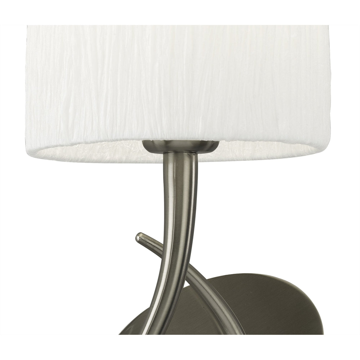 Elegant Satin Nickel Wall Lamp with White Shade - Lua Collection by Jose Ignacio Ballester Martinez