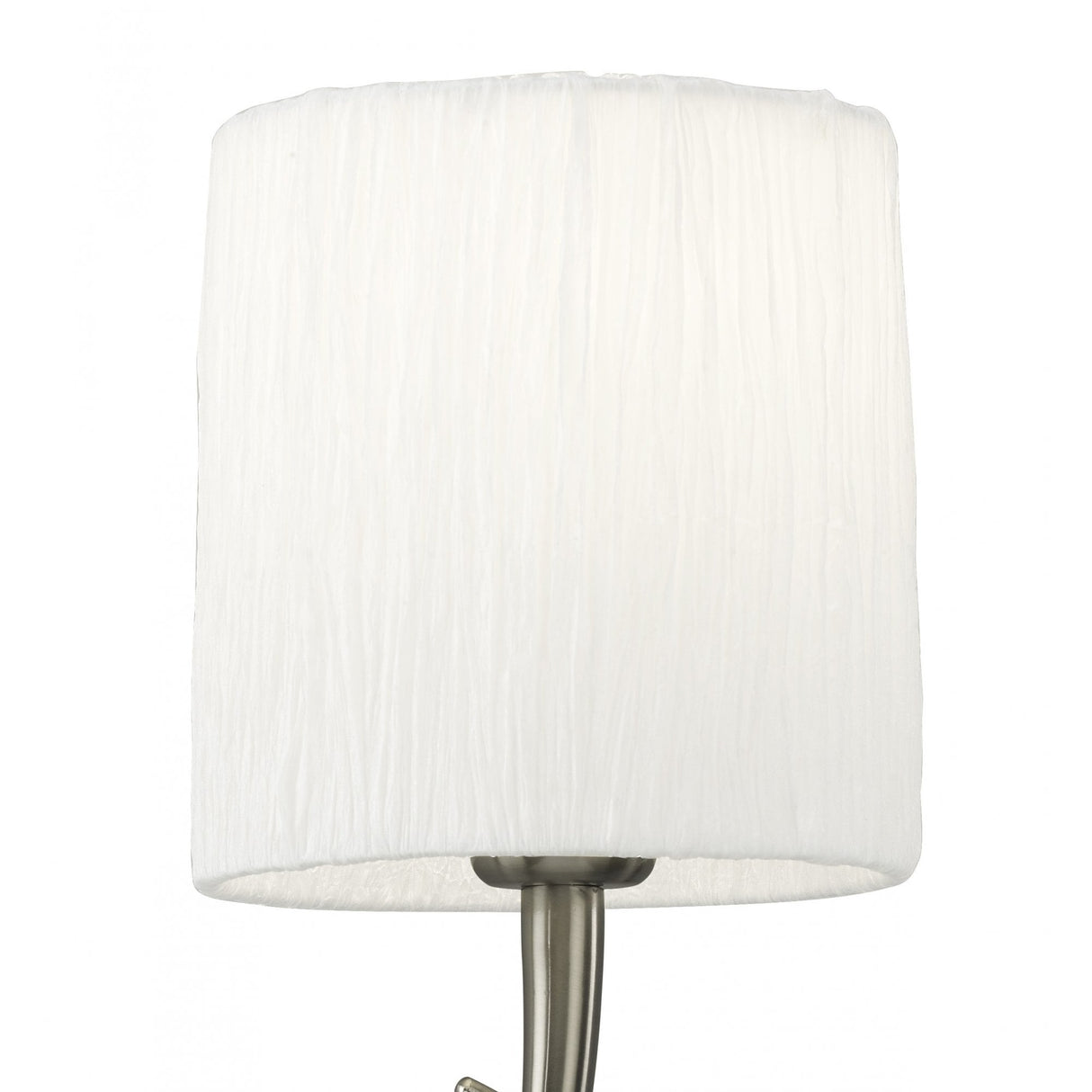 Elegant Satin Nickel Wall Lamp with White Shade - Lua Collection by Jose Ignacio Ballester Martinez