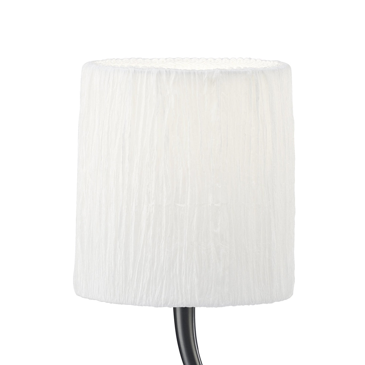 Elegant Lua Satin Nickel Table Lamp with White Pleated Shade
