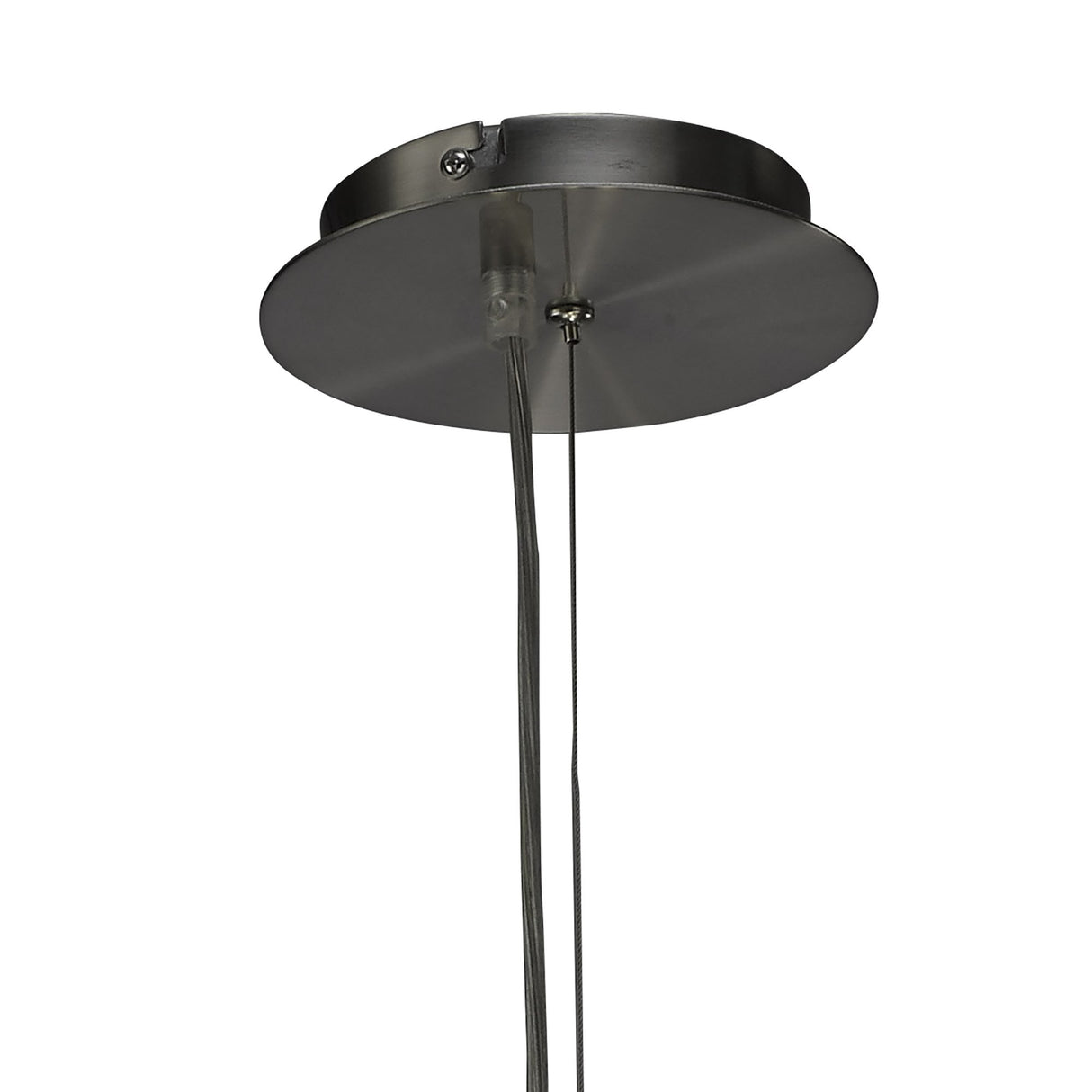Elegant Lua Trio Pendant Light in Satin Nickel with White Shade