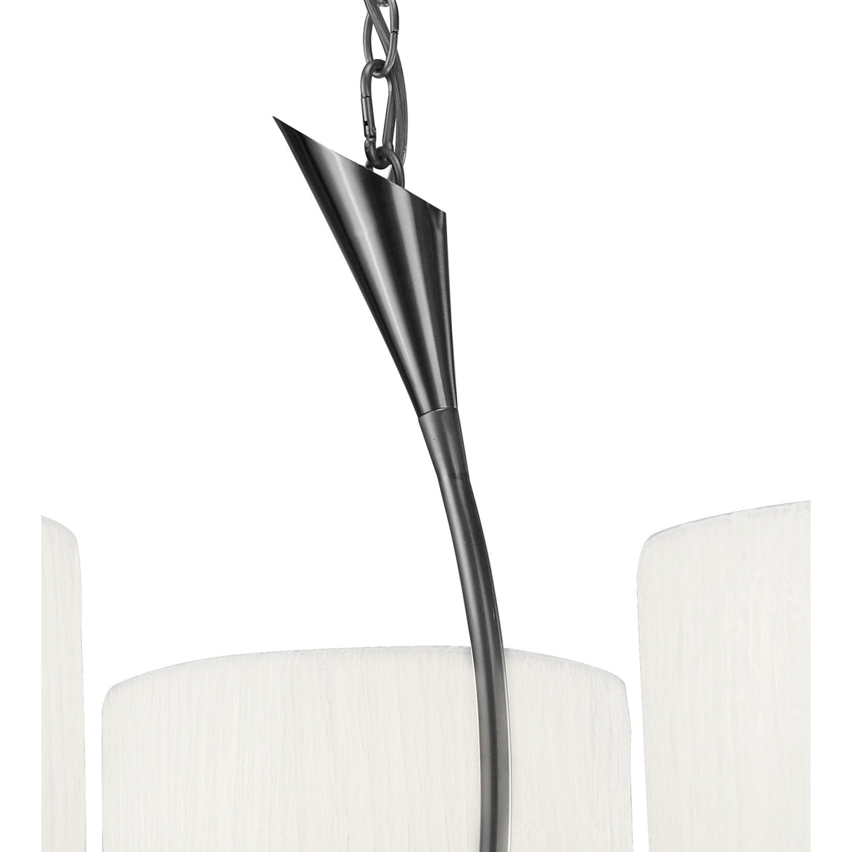 Elegant Lua Trio Pendant Light in Satin Nickel with White Shades