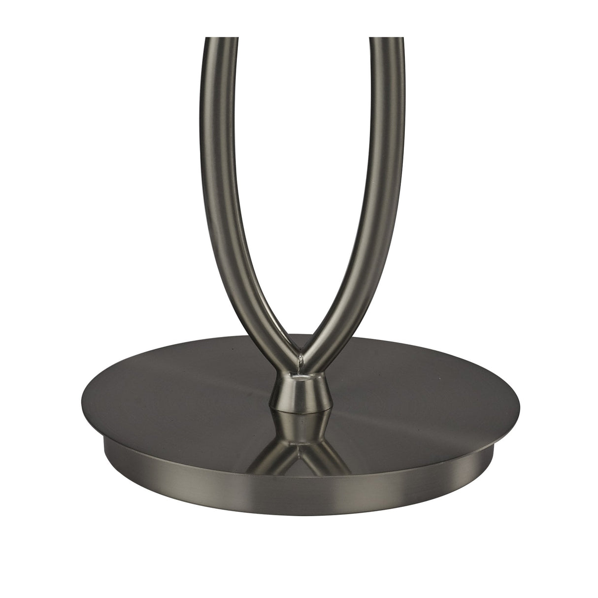 Elegant Satin Nickel Lua Lamp with White Pleated Shade