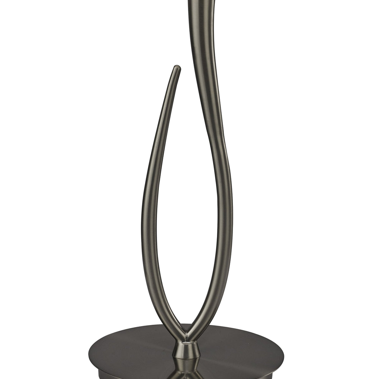 Elegant Satin Nickel Lua Lamp with White Pleated Shade