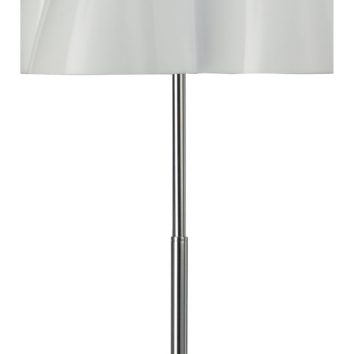 Elegant Trio Illumination Floor Lamp in Gloss White and Polished Chrome