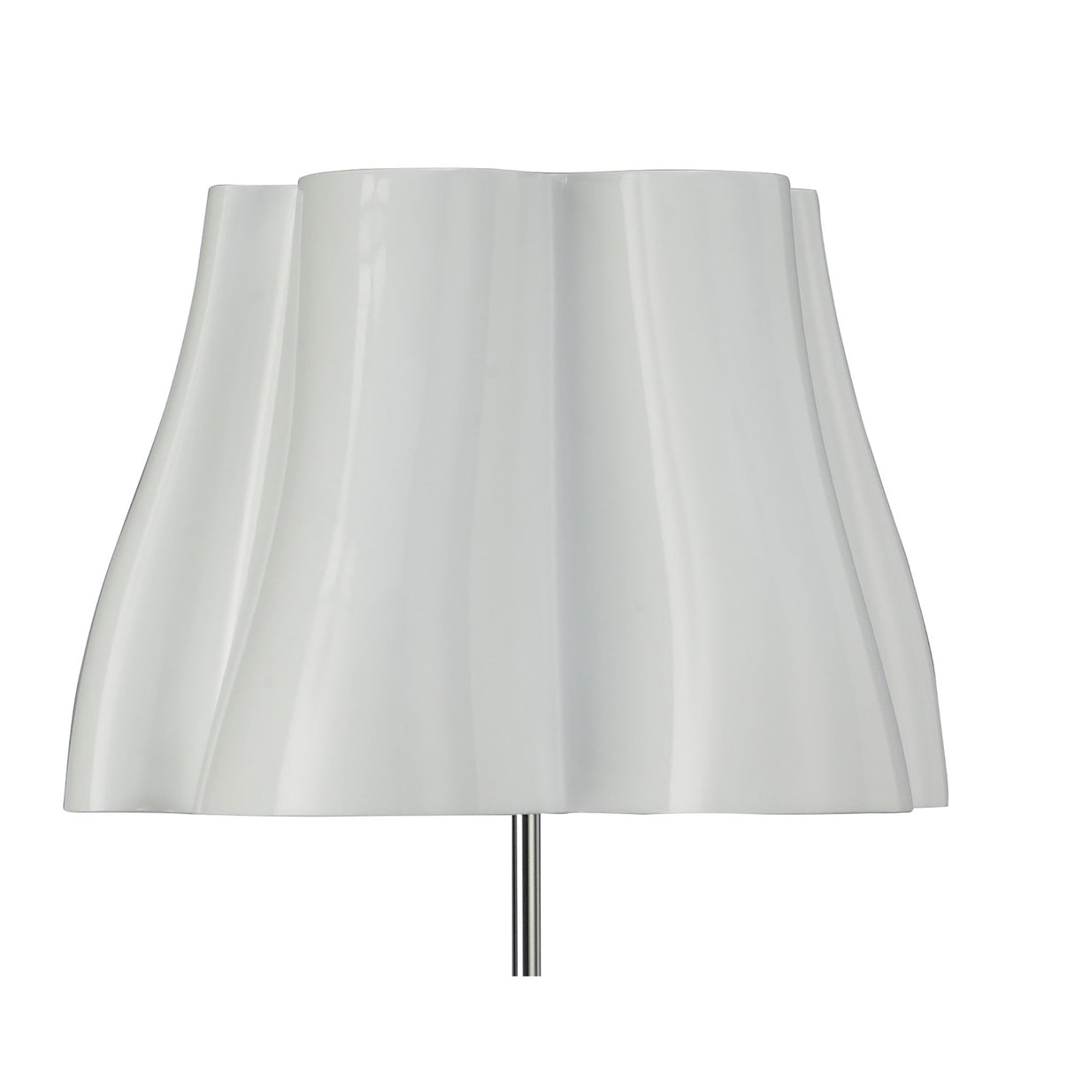 Elegant Trio Illumination Floor Lamp in Gloss White and Polished Chrome