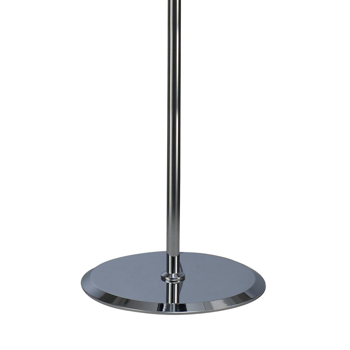 Elegant Trio Light Floor Lamp in Gloss Black and Polished Chrome