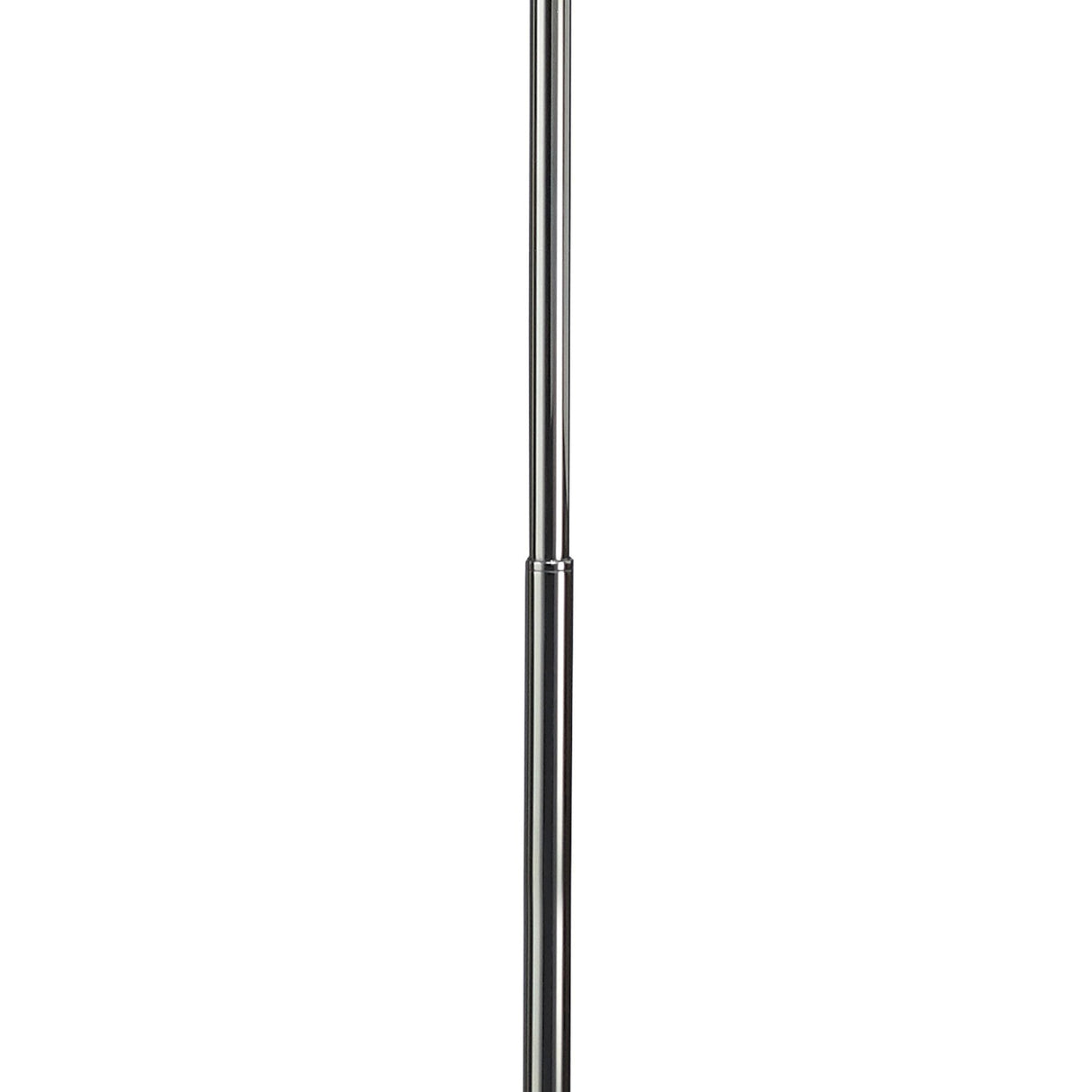 Elegant Trio Light Floor Lamp in Gloss Black and Polished Chrome
