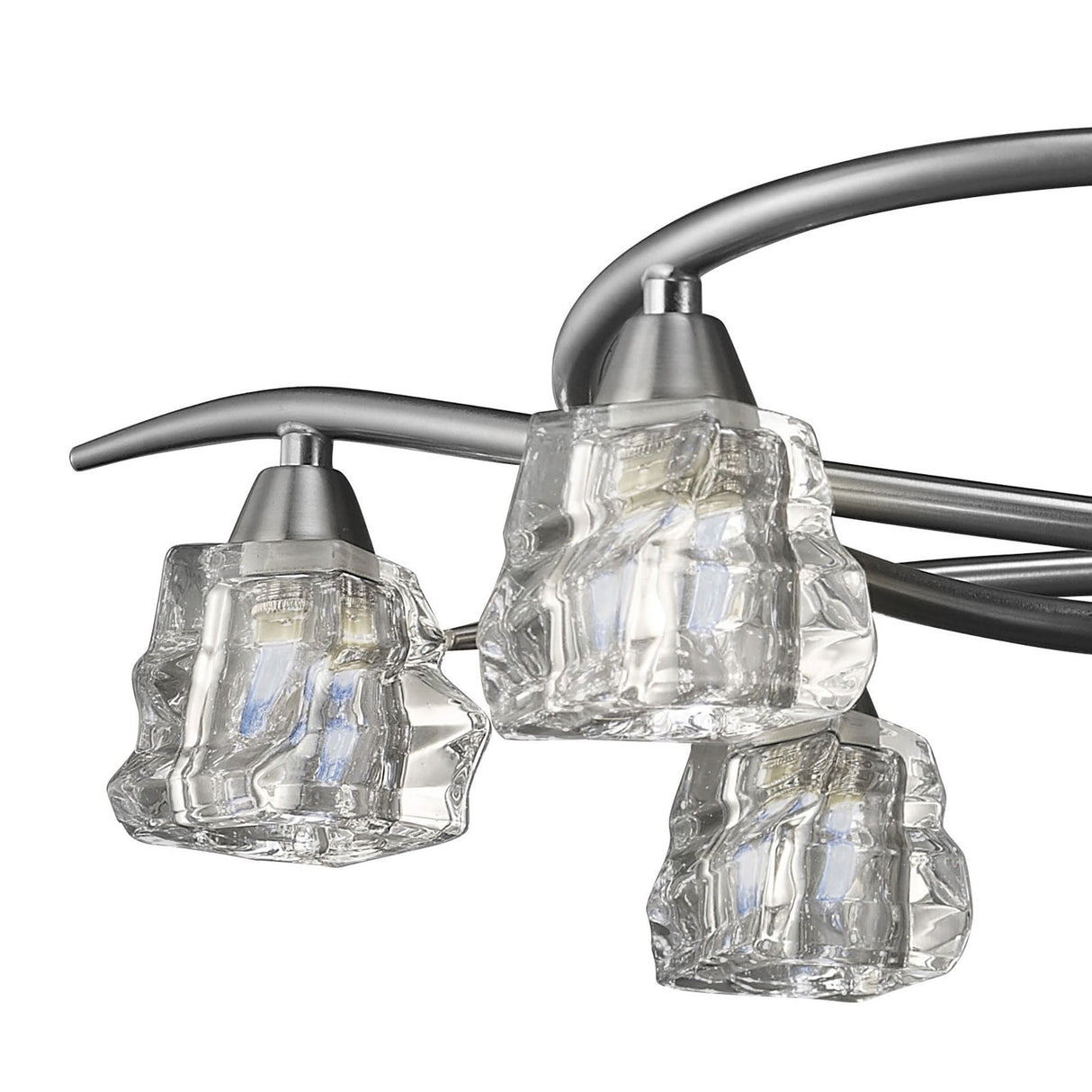 Santiago Sevillano Iku Telescopic Convertible Light Fixture in Satin Nickel